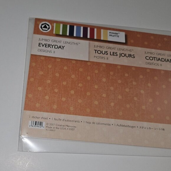 NEW Creative Memories Jumbo Great Lengths Everyday Designs Sticker Sheet Circles - Picture 3 of 4